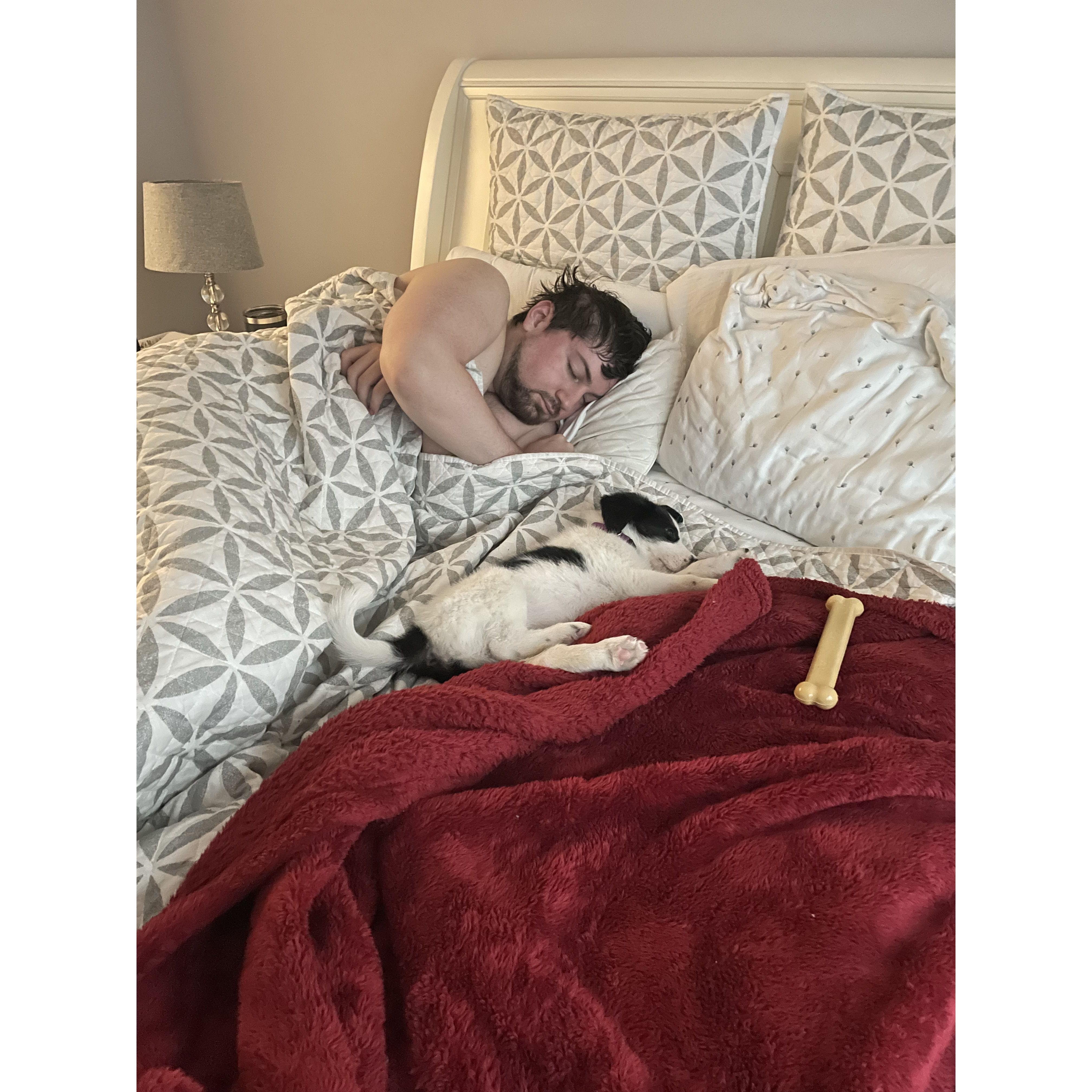 Sleeping with dad