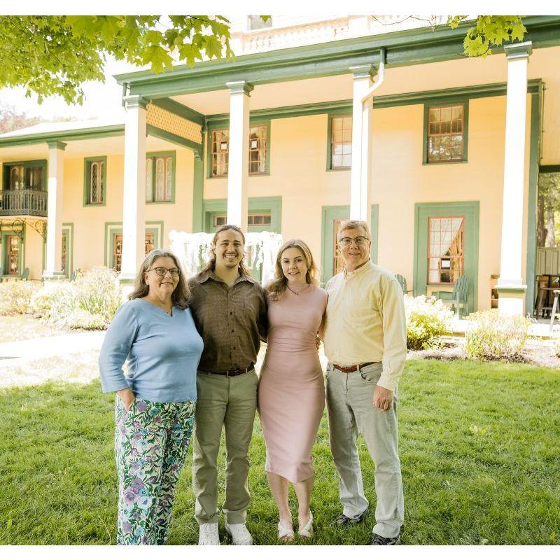 After the proposal with Maddie's parents!