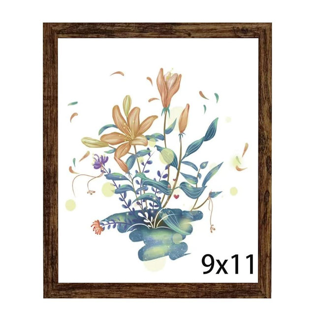 BESCRCL 9x11 Picture Frame, Photo Frame for Wall Mounting Display, Brown