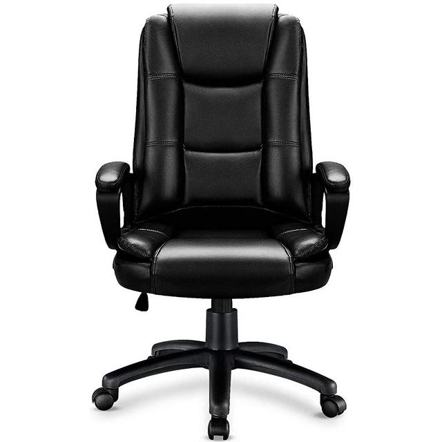 OFIKA Home Office Chair, 400LBS Ergonomic Heavy Duty Design, Adjustable Task Chair for Lumbar Back Support, Computer Desk Chair,Big and Tall Chair, Modern Executive High Back Leather Chairs (Black)
