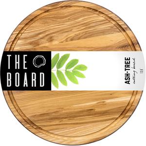 Wood Cutting Board 13&quot; Round Ash Wood Cutting board More Reliable than Bamboo Cutting Board and Plastic Cutting Boards Serving board Chopping Board