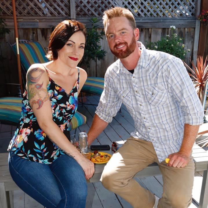 At the beloved Auntie C's 75th birthday party where Anthony got to charm my extended family for the first time.