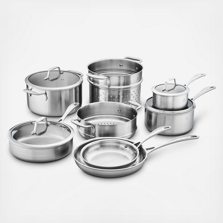 ZWILLING Clad CFX 7-pc, Non-stick, Stainless Steel Ceramic Cookware Set