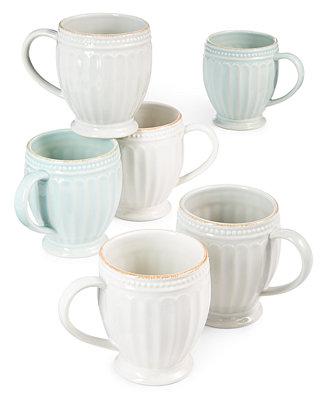 French Perle Groove Mug (white)
