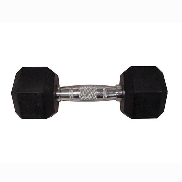 Rubber Hex Dumbbell - 15 LB