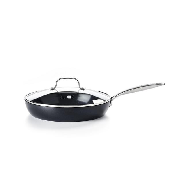 GreenPan SearSmart™ Healthy Ceramic Nonstick 12" Fry Pan with Lid