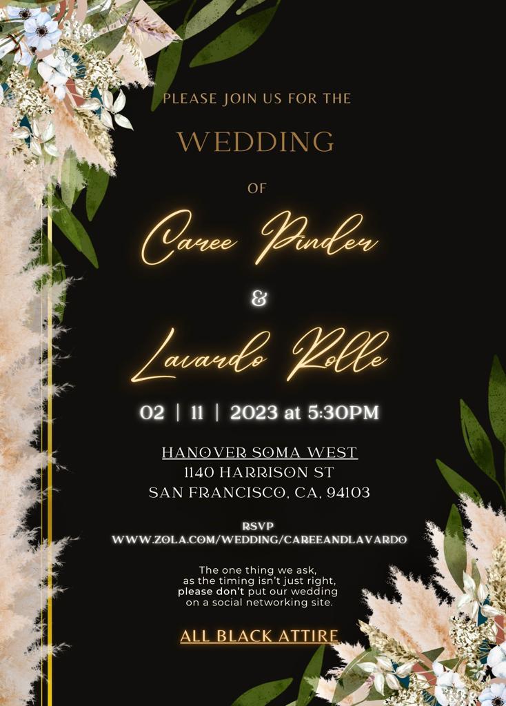 The Wedding Website of Caree Pinder and Lavardo Rolle