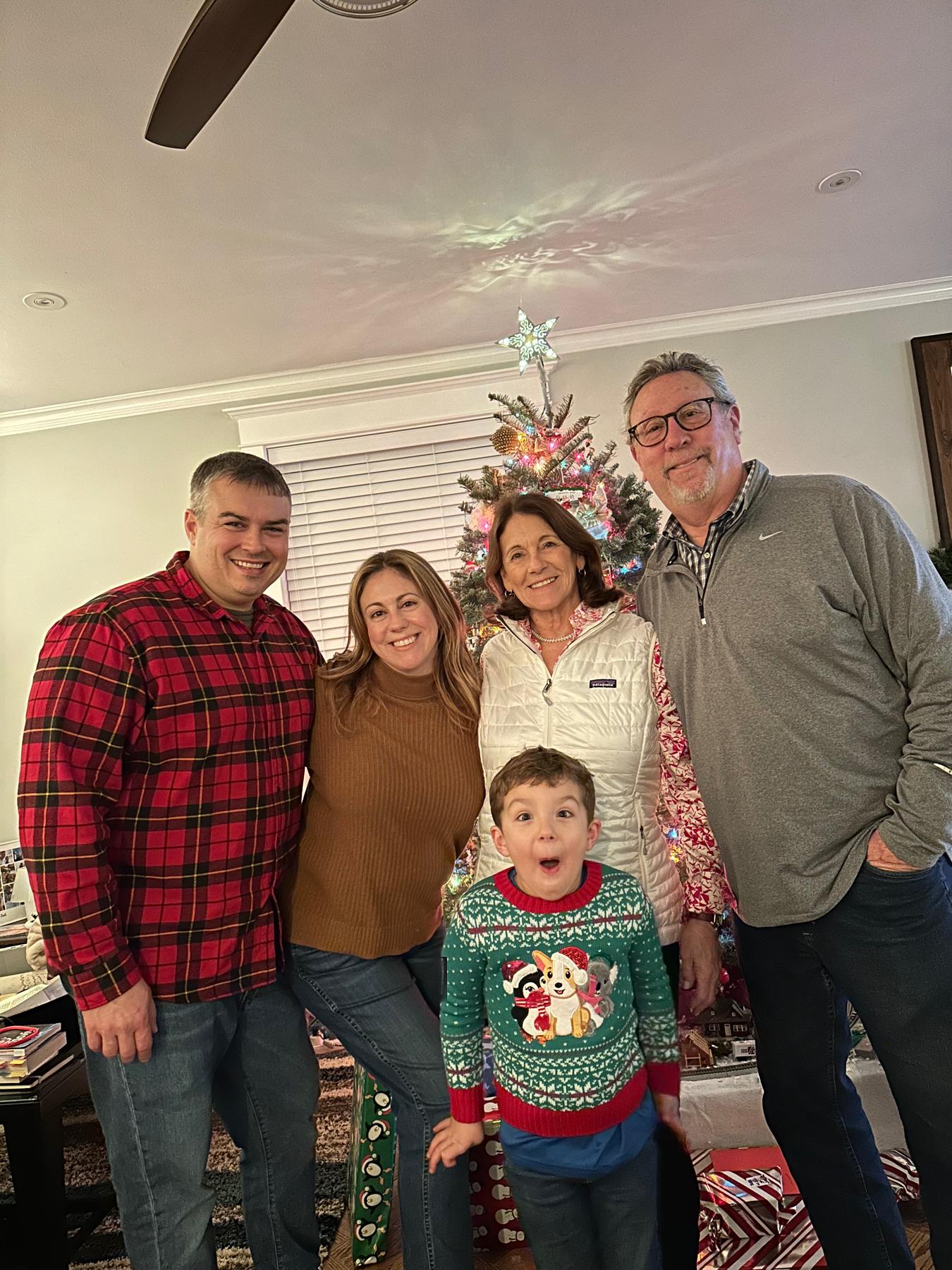 Christmas 2022 in Seattle with Liz's parents.