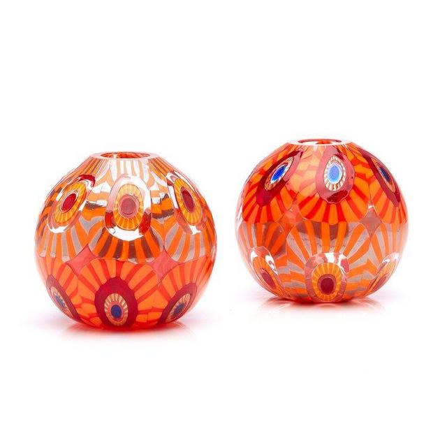 Formentello Set-Of-Two Murrine Glass Candle Holders