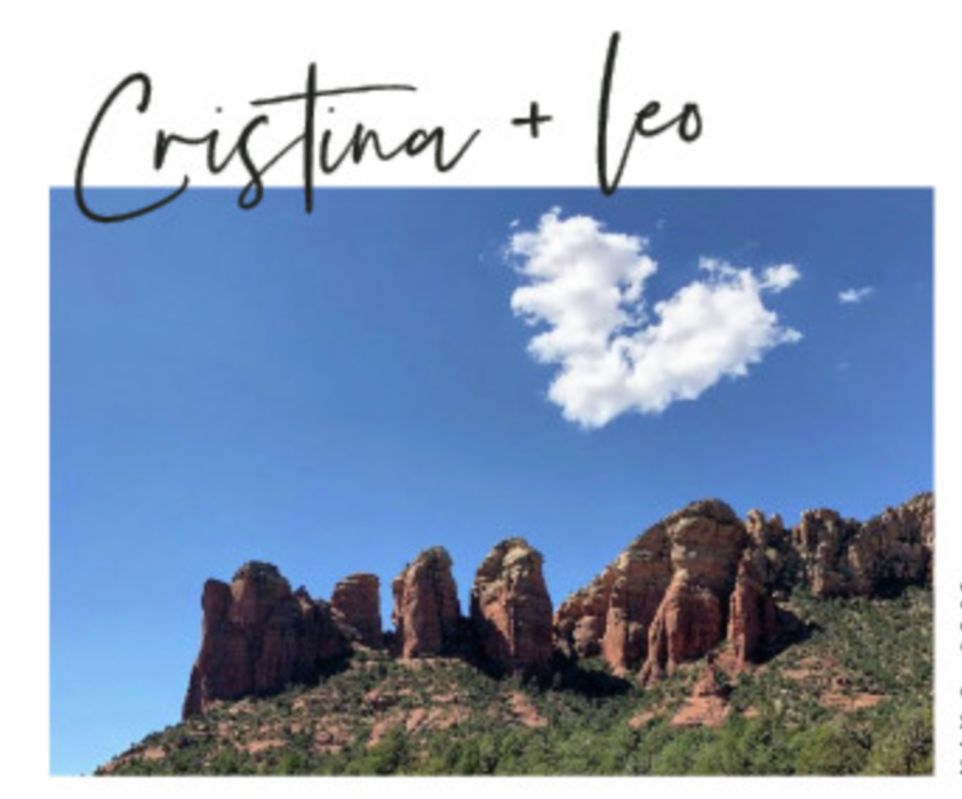 The Wedding Website of Cristina Arizmendiz and Leo Chacon