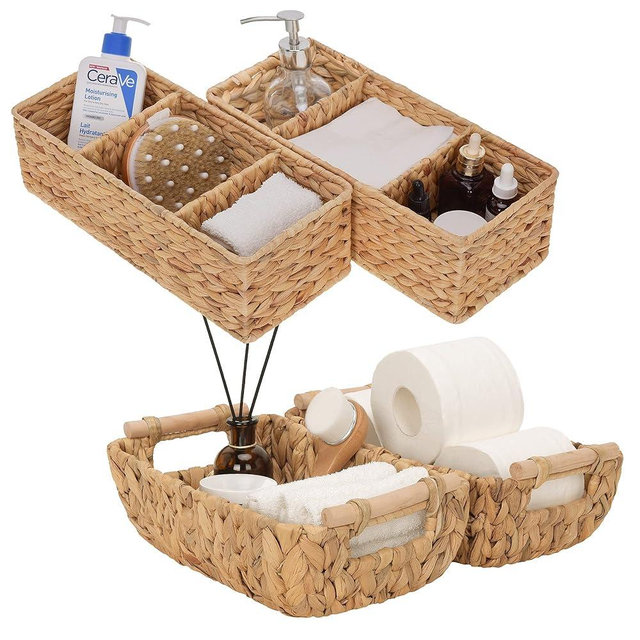 StorageWorks Water Hyacinth Storage Baskets Set