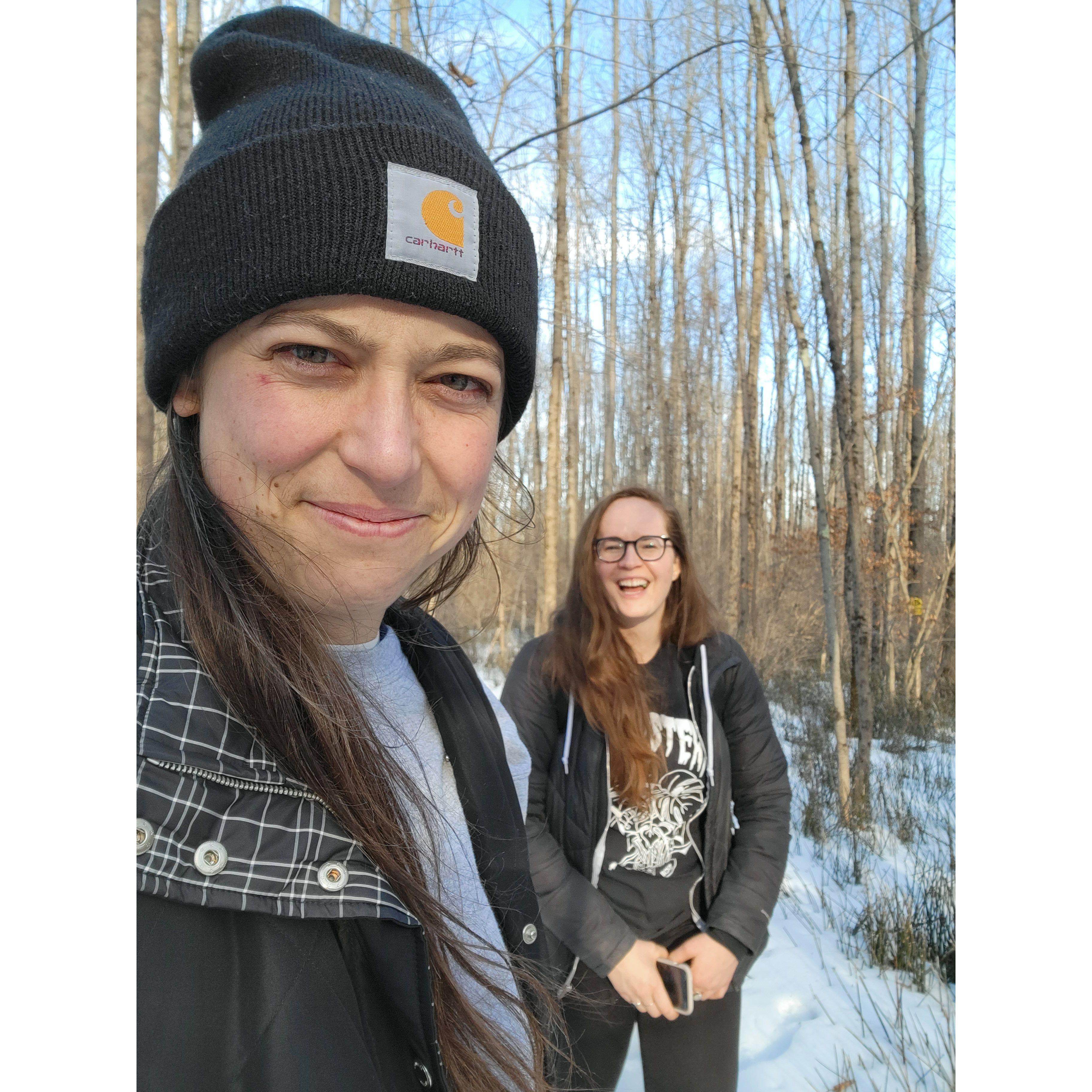 Exploring Portland (Maine) trails.