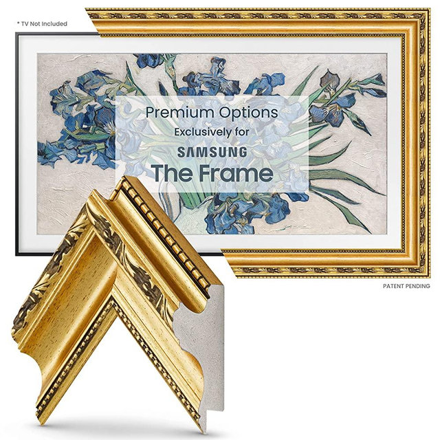 Deco TV Frames - Ornate Gold Smart Frame Compatible ONLY with Samsung The Frame TV (32", Fits 2021-2023 Frame TV)