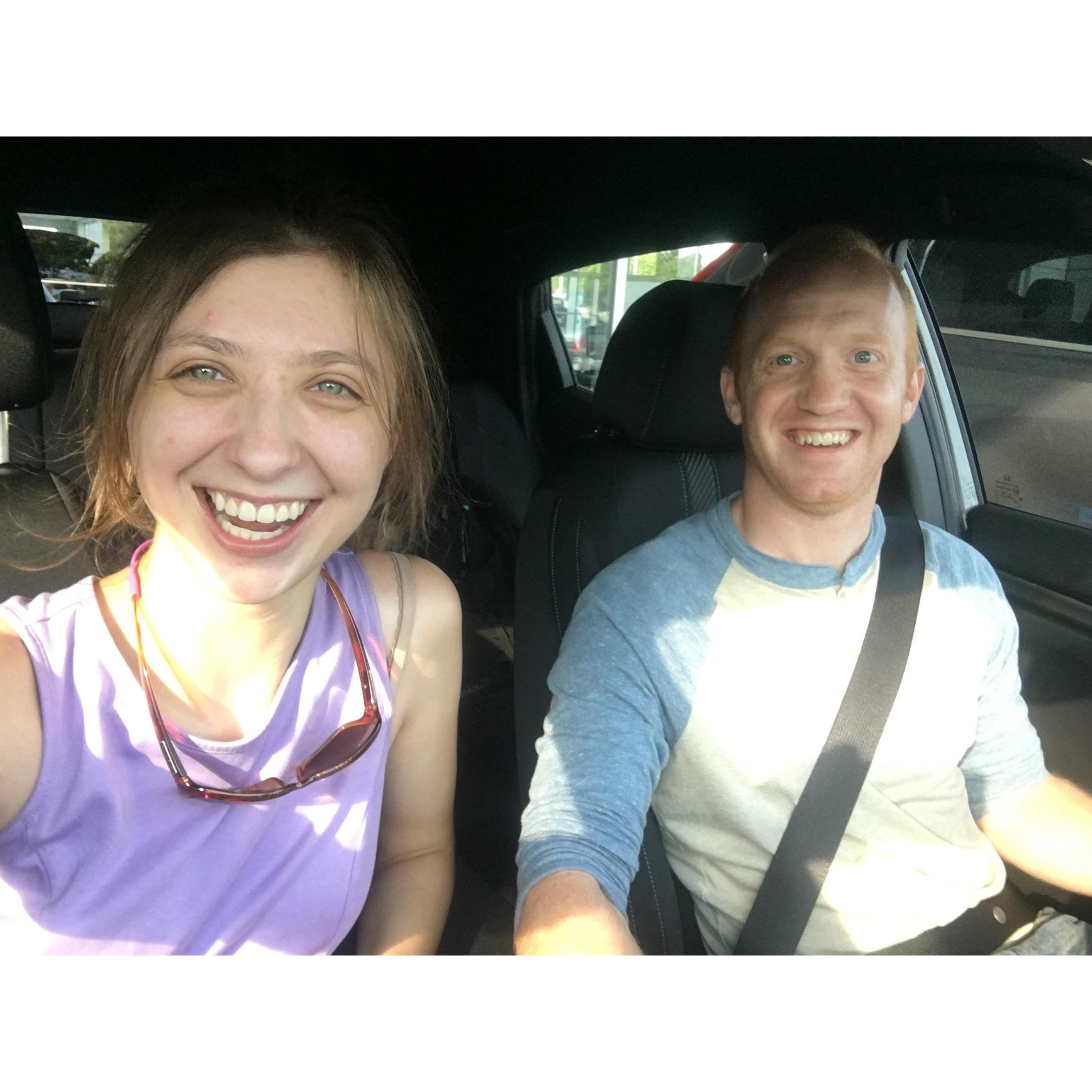 Celebrating our first big decision and purchase together!!