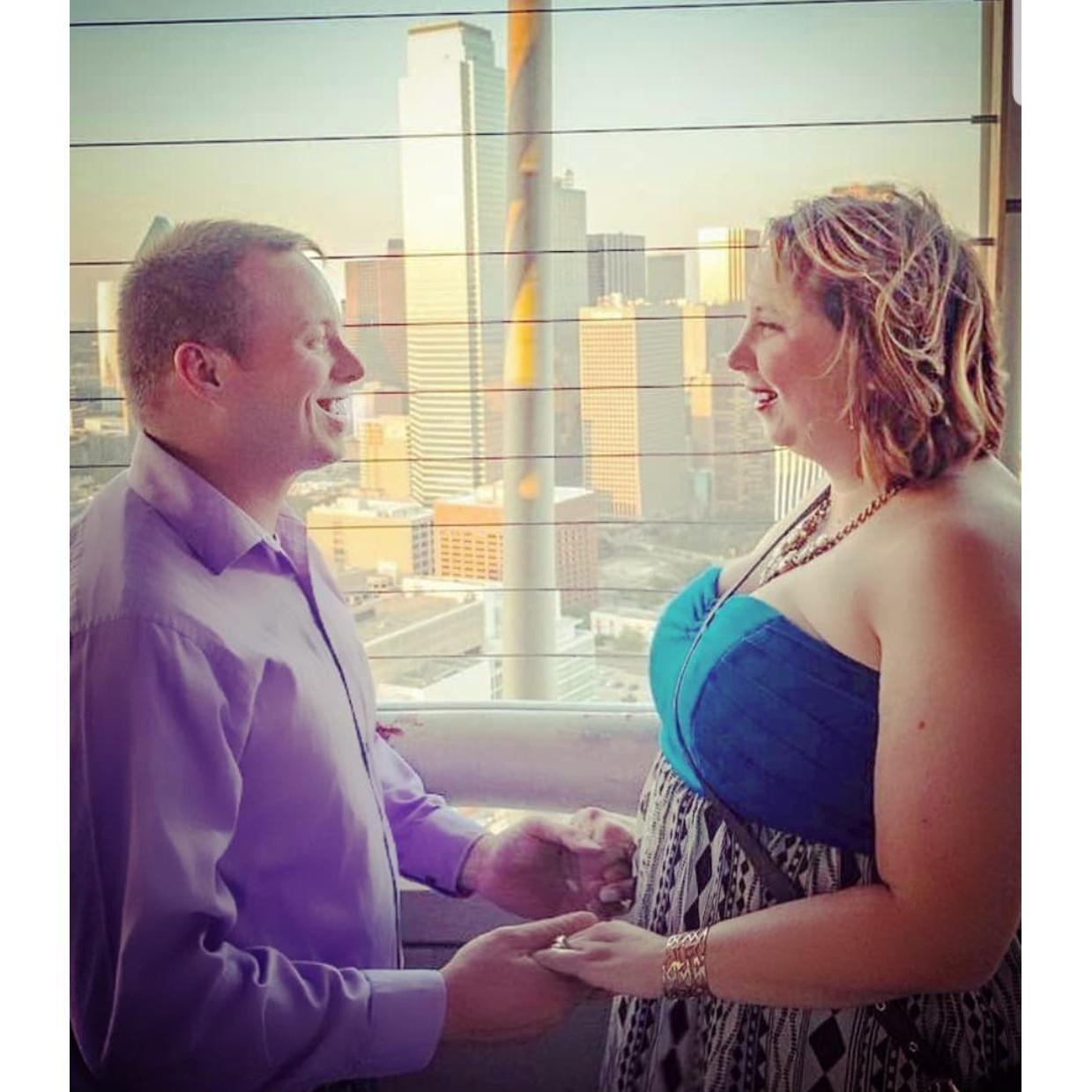 Proposal at Reunion Tower in Dallas
