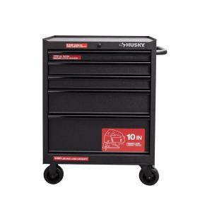 27 in. 5-Drawer Rolling Cabinet Tool Chest in Textured Black