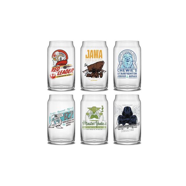 JoyJolt Star Wars™ Retro Vintage Tumbler Glasses with Straws, Set of 6