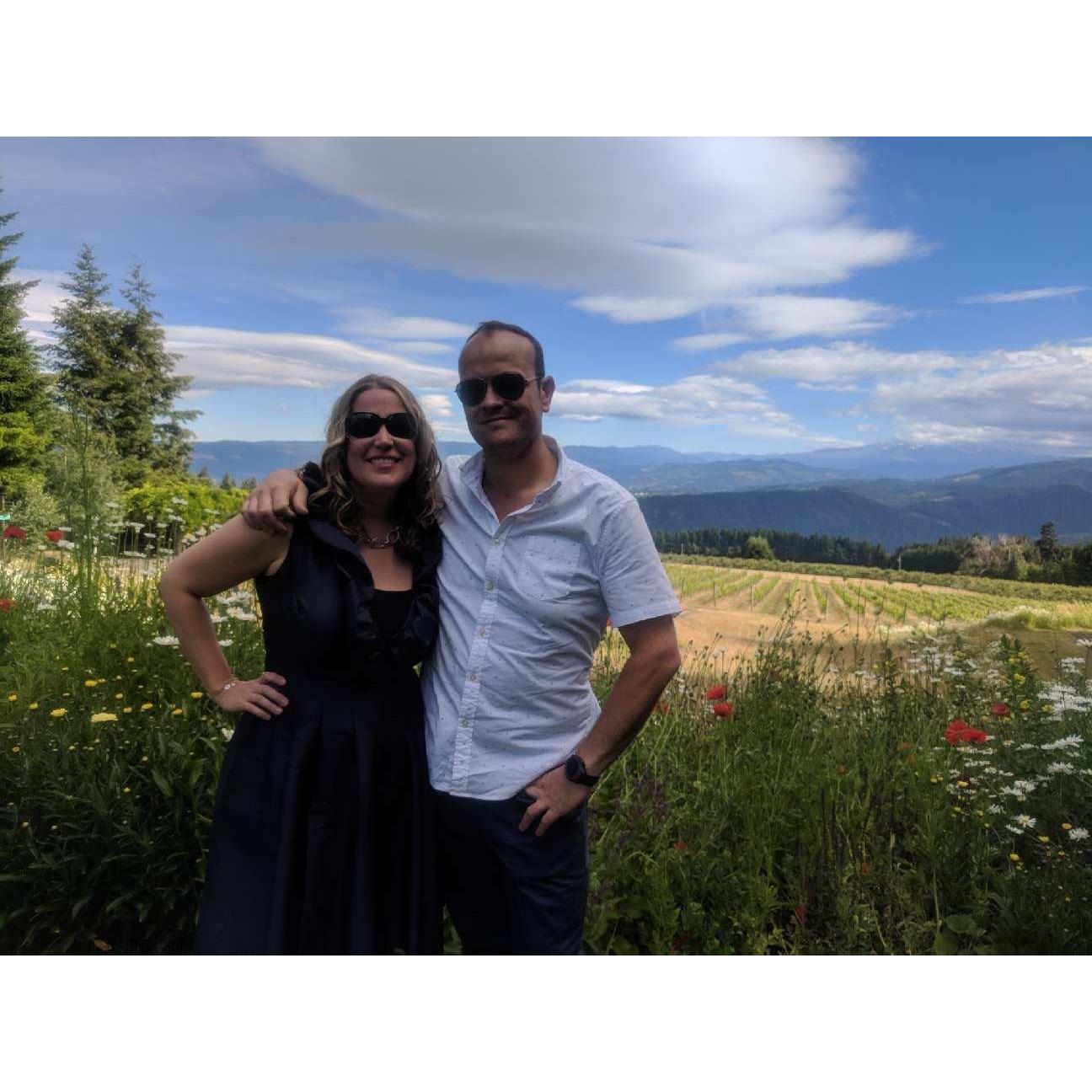 At a friend's wedding near the Gorge - June 2018