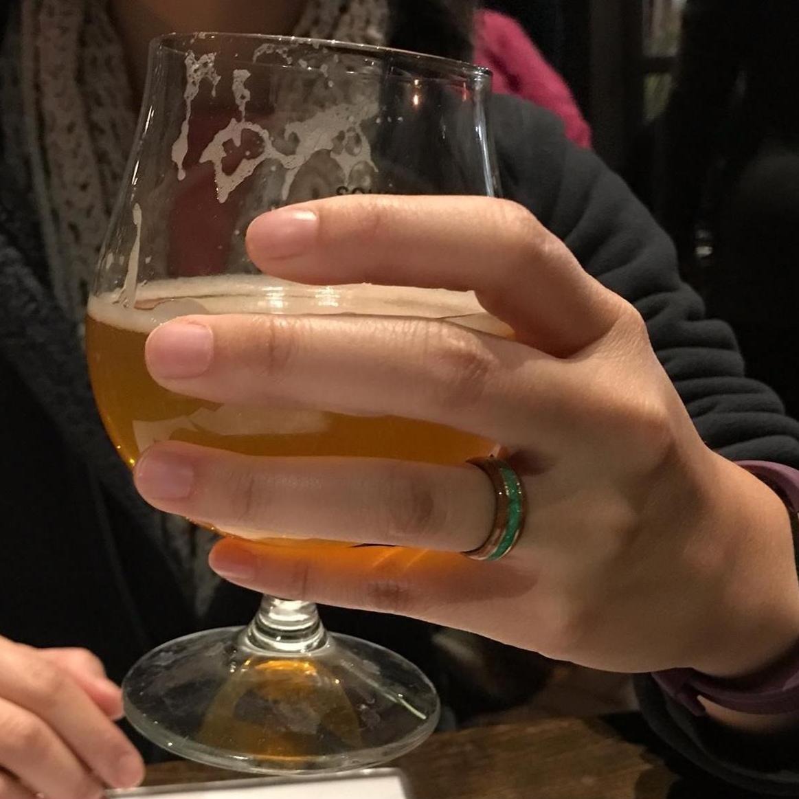 Engagement ring and engagement beer!