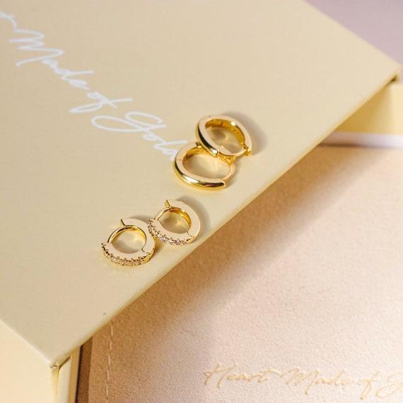 *BRIDAL SHOWER* 8mm Gold Hoop Earrings