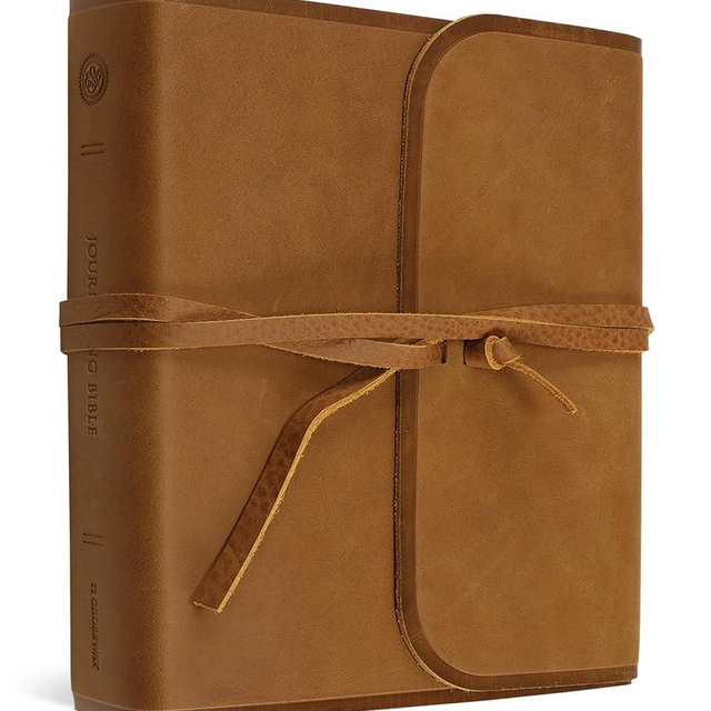 ESV Journaling Bible (Natural Leather, Brown, Flap with Strap): Holy Bible, English Standard Version