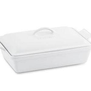 Le Creuset Heritage Stoneware Rectangular Covered Casserole, White