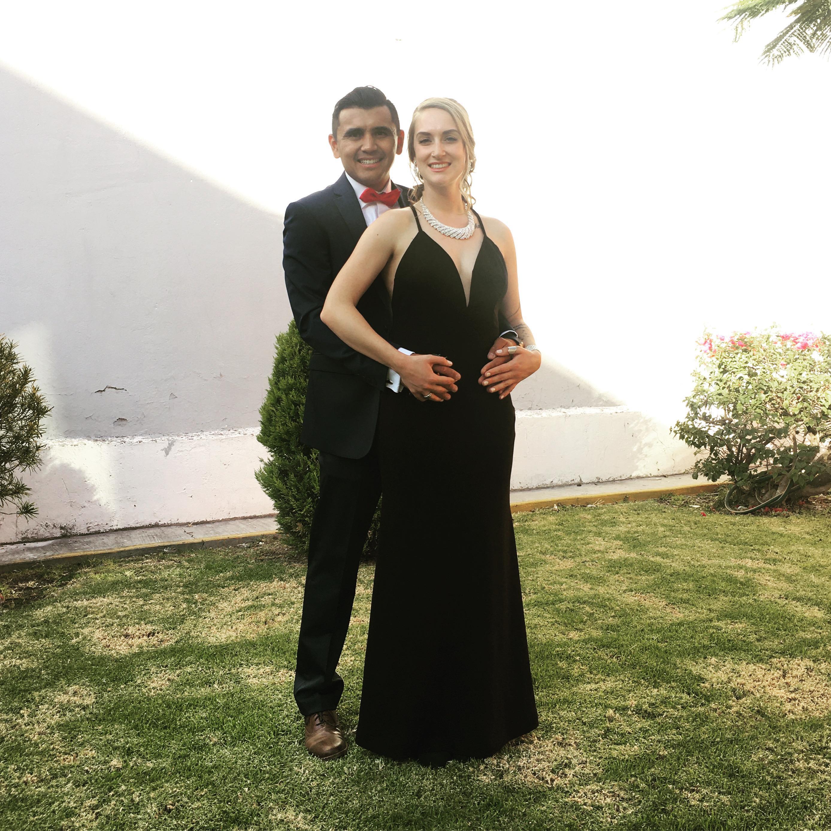 All fancy for Tlotzin's brother's wedding in Mexico. December 2019.