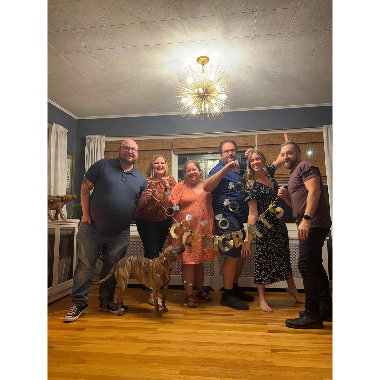 A beautiful evening with friends celebrating our engagement!