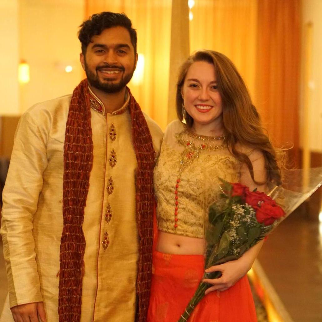 We have grown up in two different cultures & love that about one another. One of our favorite dates was celebrating our 2 year anniversary with traditional clothing MJ's mom brought back from India.