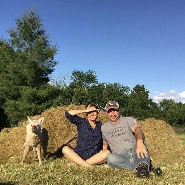 Enjoying some down time on the farm with Lucy.