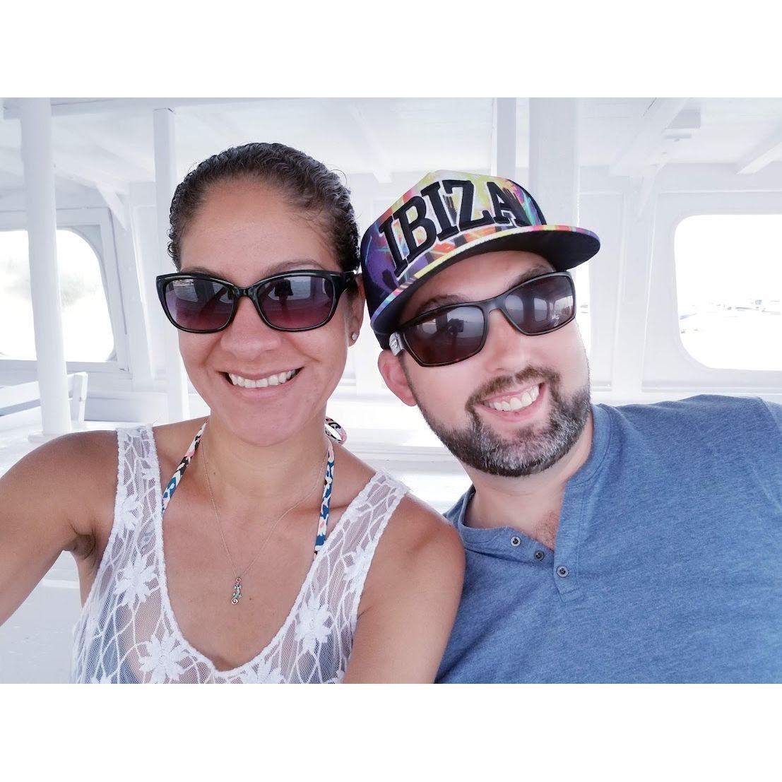 Where our love for island hoping began, on a ferry ride from Ibiza to the island of Formentera