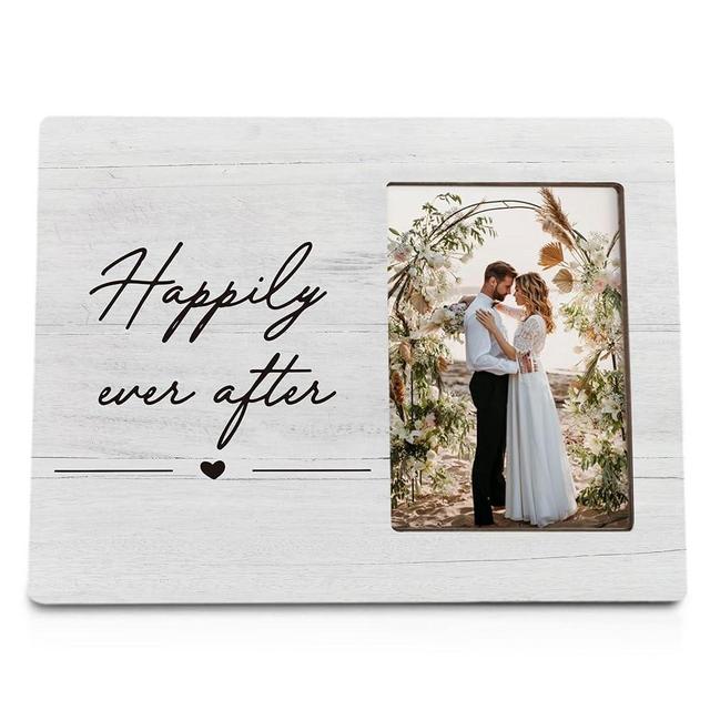 ANIANG Wedding Picture Frame, Wedding Gifts, Wedding Frame, Wedding Gifts for Newlyweds 8x10 Photo Frame, Marriage License Frame, Happily Ever After Wedding Picture Frames for Tabletop Wall