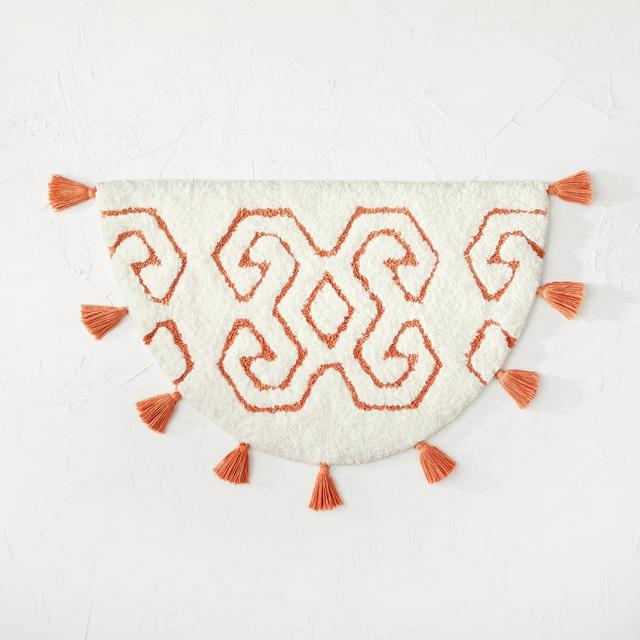 20"x32" Tufted Half Moon Geo Tassel Cotton Bath Rug - Opalhouse™ designed with Jungalow™