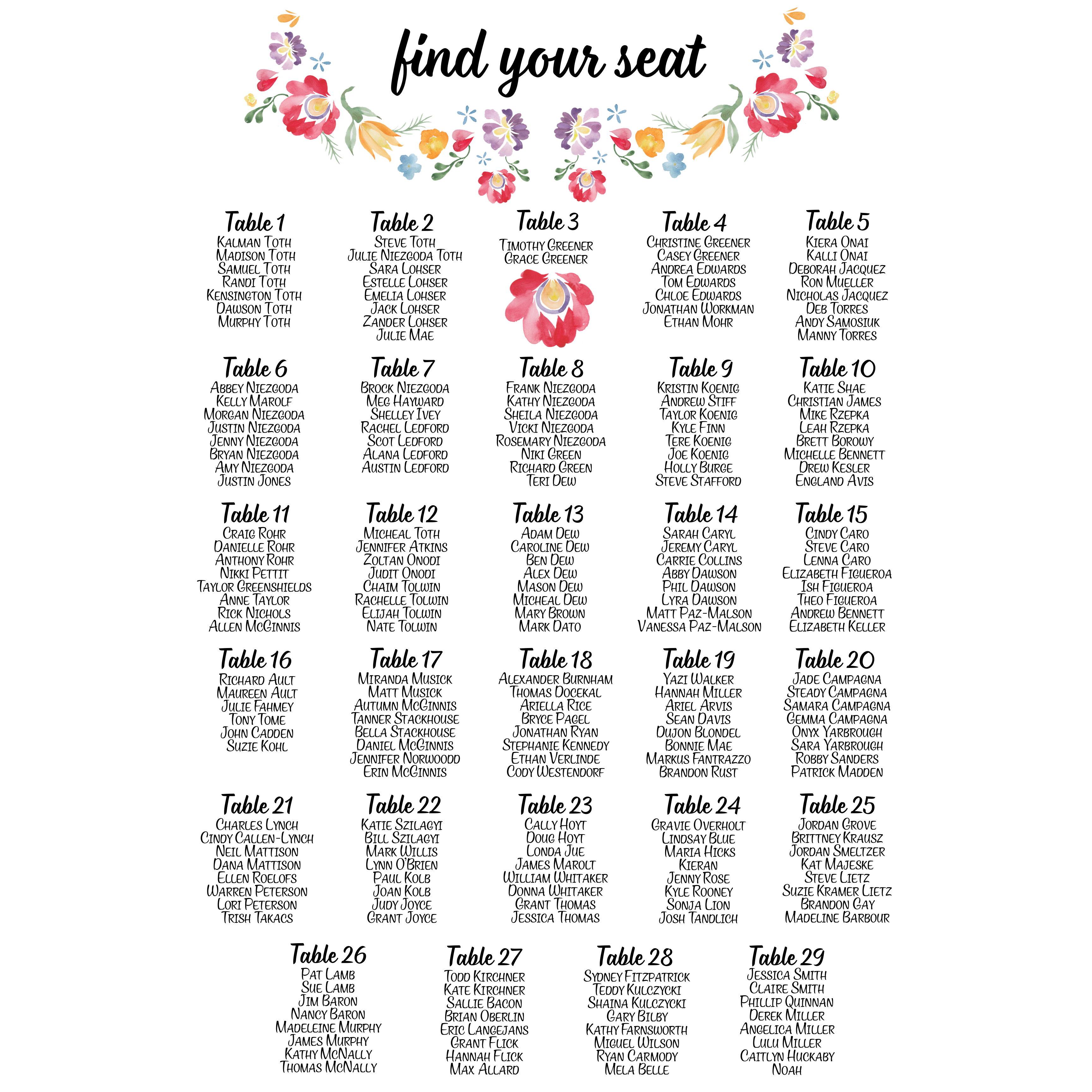Find your seat