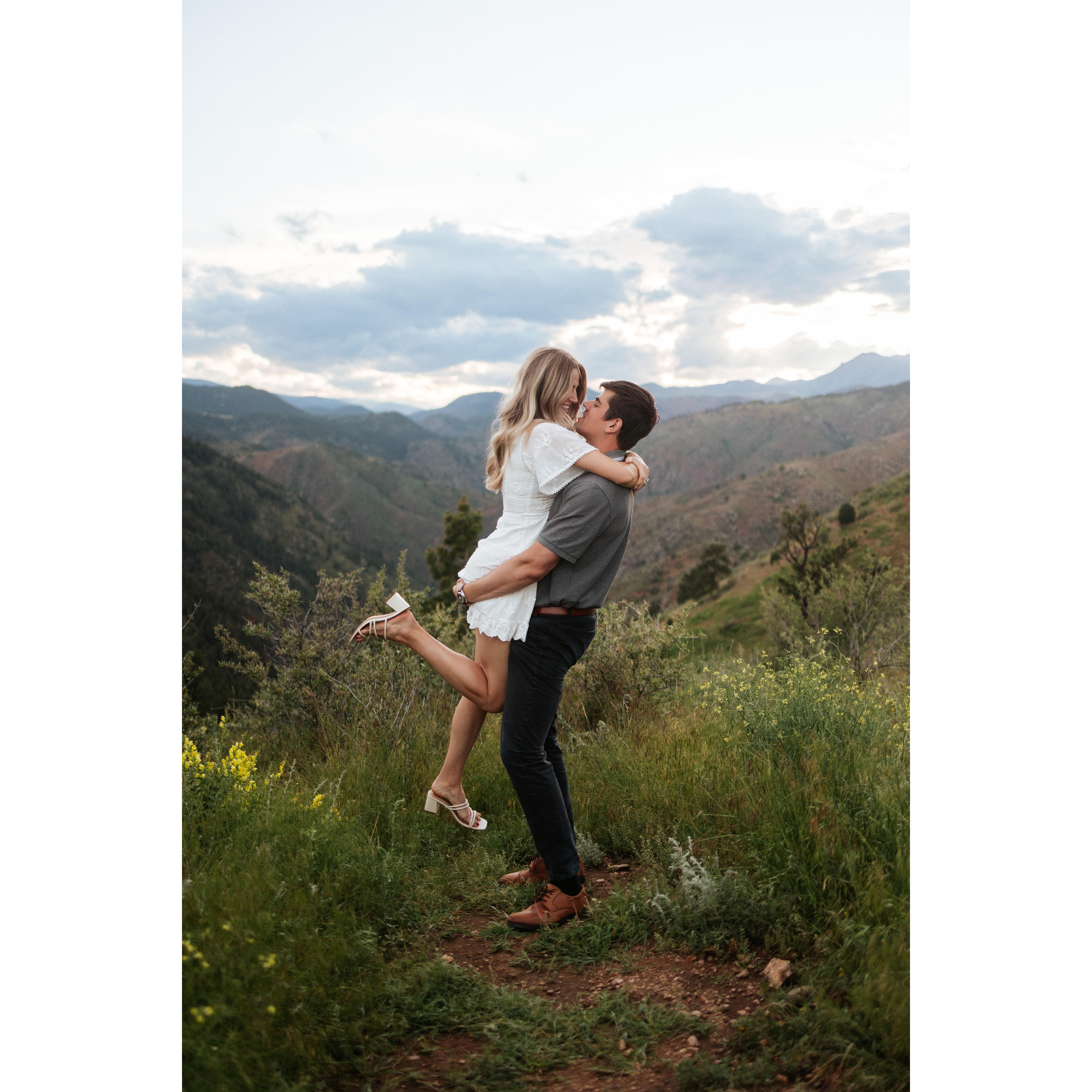 Dreamy mountain top for our engagement photos