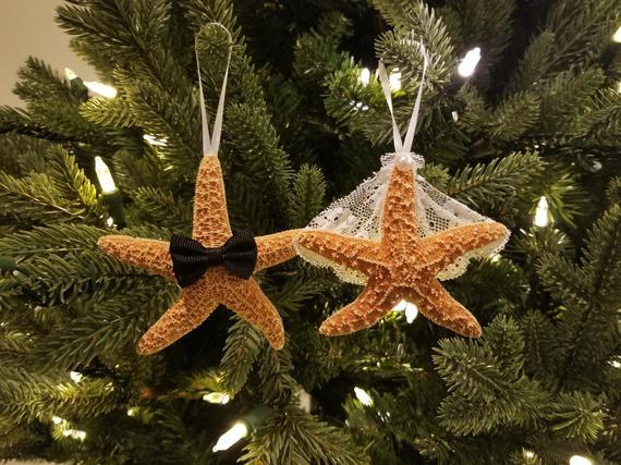 Starfish Christmas Ornaments (Bride and Groom)