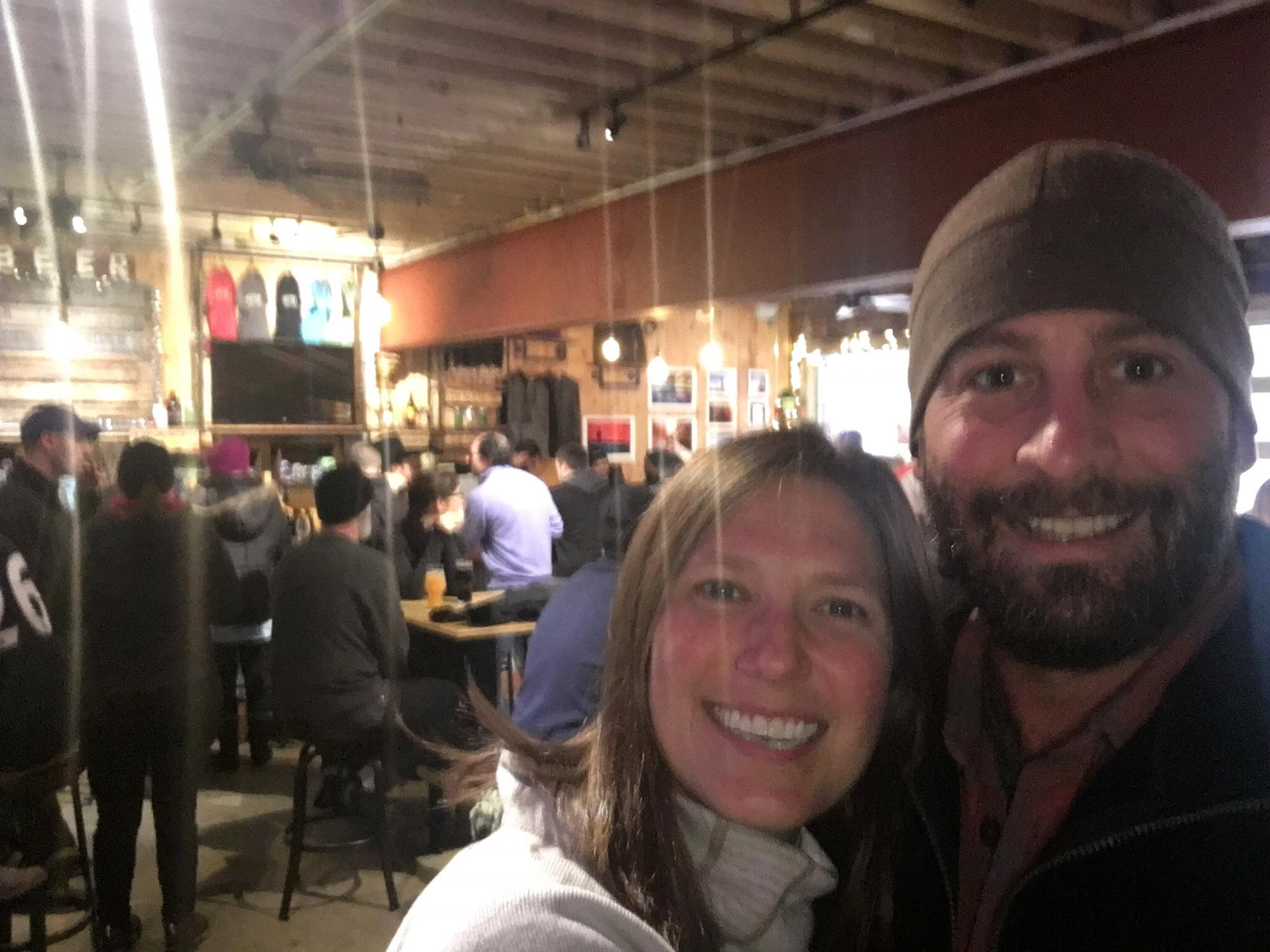 Snow day in Charleston at Charlestowne Fermentory brewery.