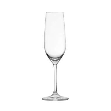 Schott Zwiesel Tritan Crystal Glass Forte Stemware Collection Champagne Flute with Effervescence Points, 7.7-Ounce, Set of 6