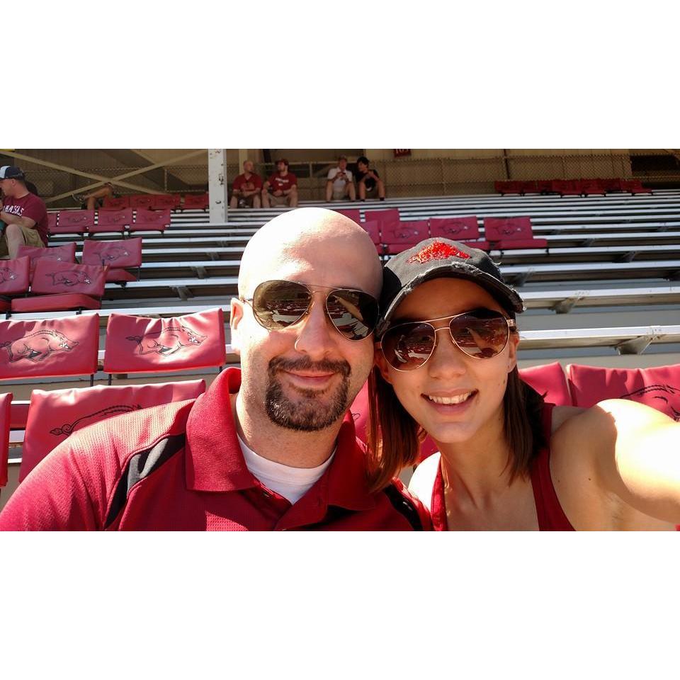 Our first Razorback game together.