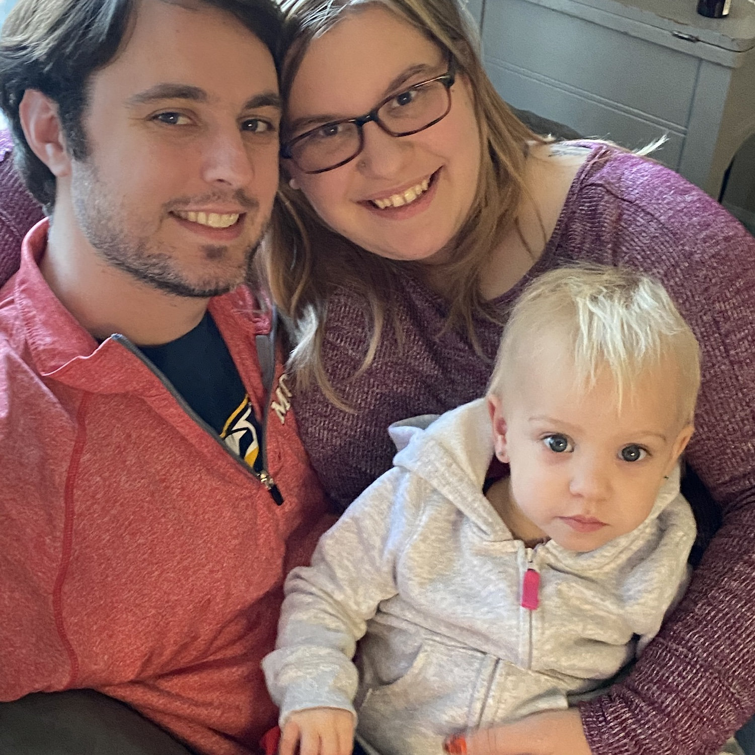 Our first thanksgiving together and first picture as a family of 3!