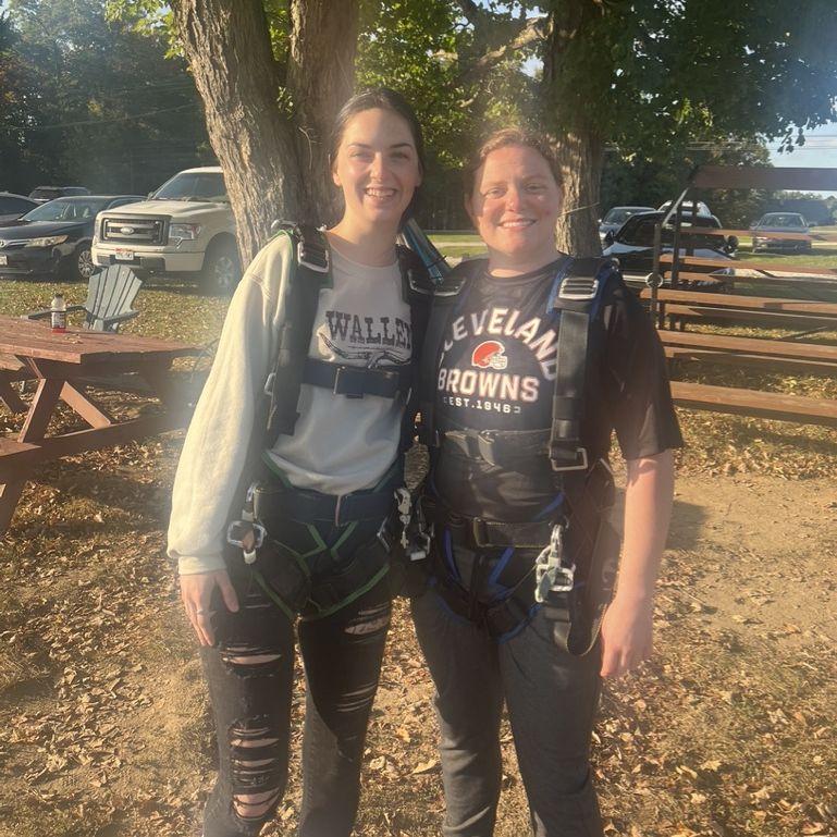 When Laura convinced me to jump out of an airplane with her