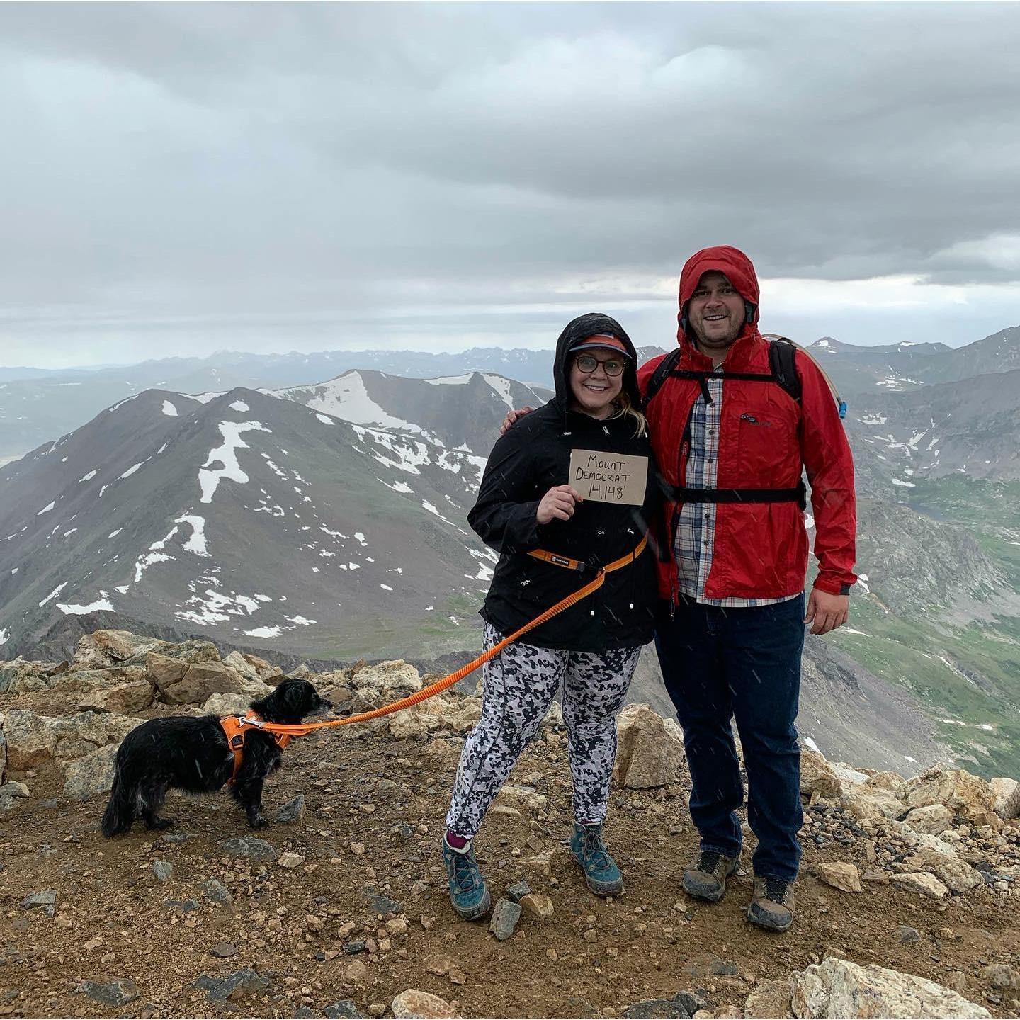 Mount Democrat... just before he proposed!