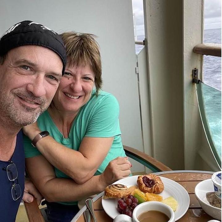 Breakfast on the balcony on the way to Bermuda