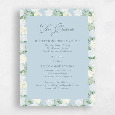 Baby Blue Wedding Enclosure - Speranza