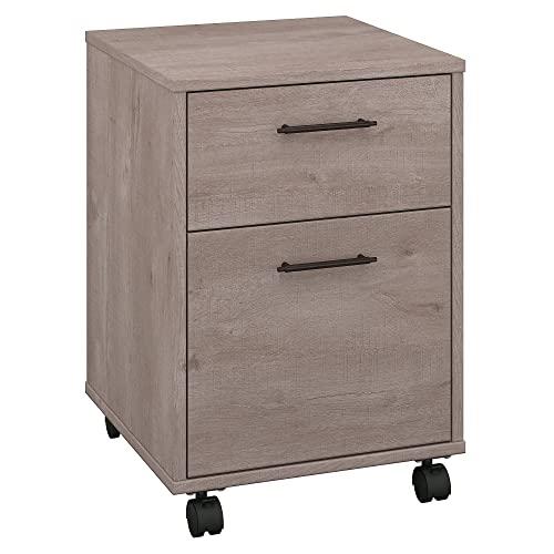 Bush Furniture Key West Collection 2 Drawer Mobile Pedestal in Washed Gray
