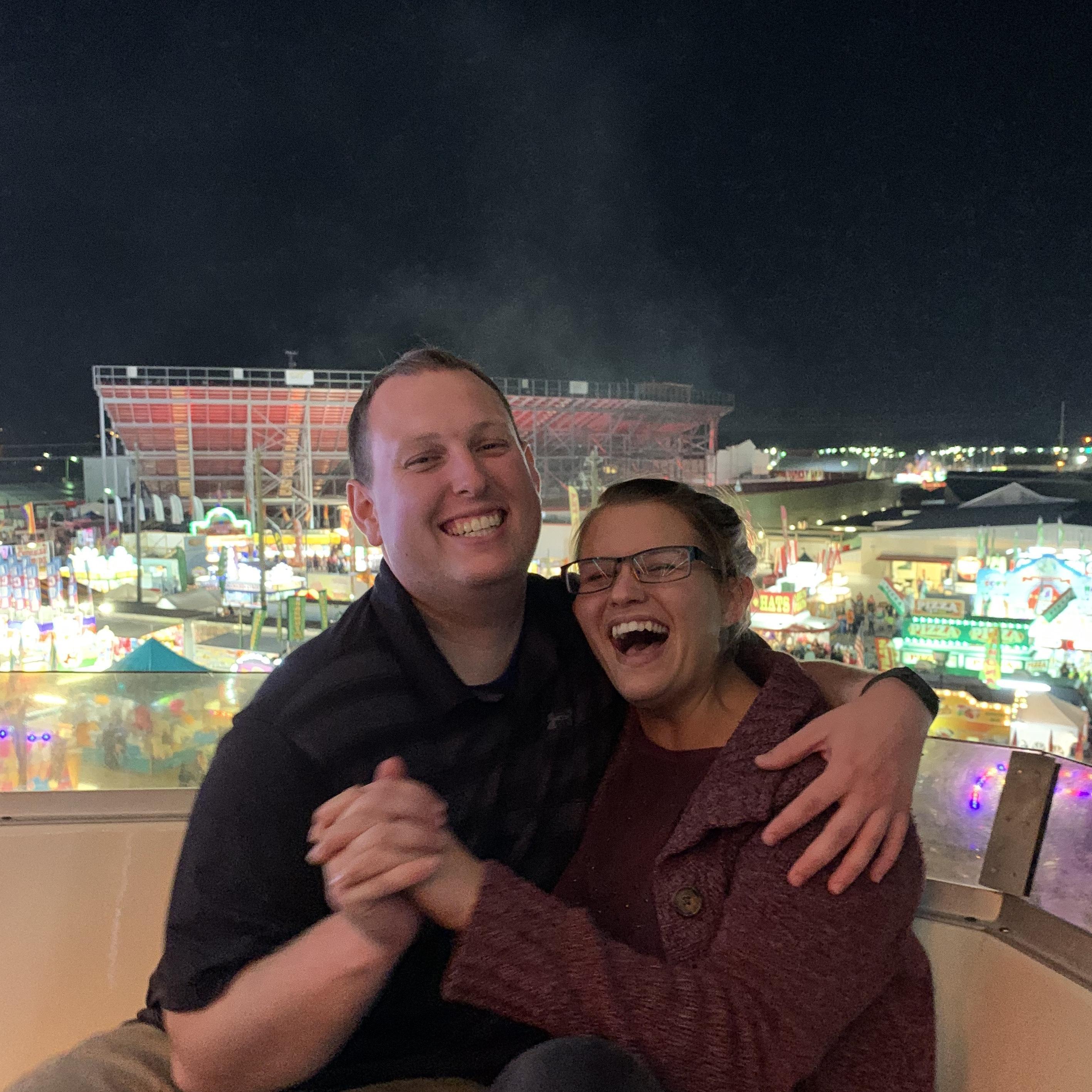 On the Ferris wheel at the Strawberry Festival🍓