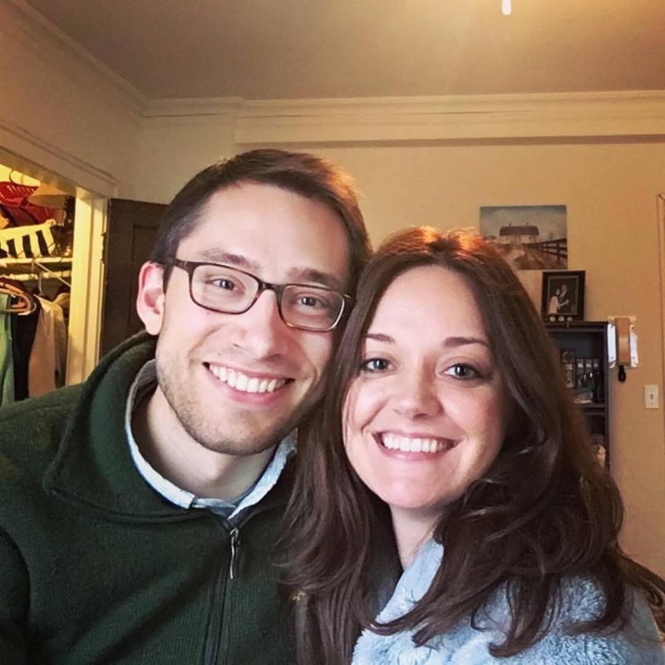 Our first selfie in Kristen's Milwaukee apartment.