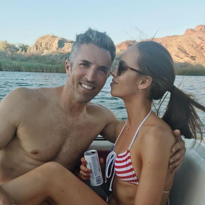 Celebrating Greg's birthday last year at Lake Havasu.