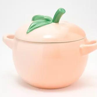 Le Creuset 16-oz Stoneware Mini Fruit Cocotte- Peach