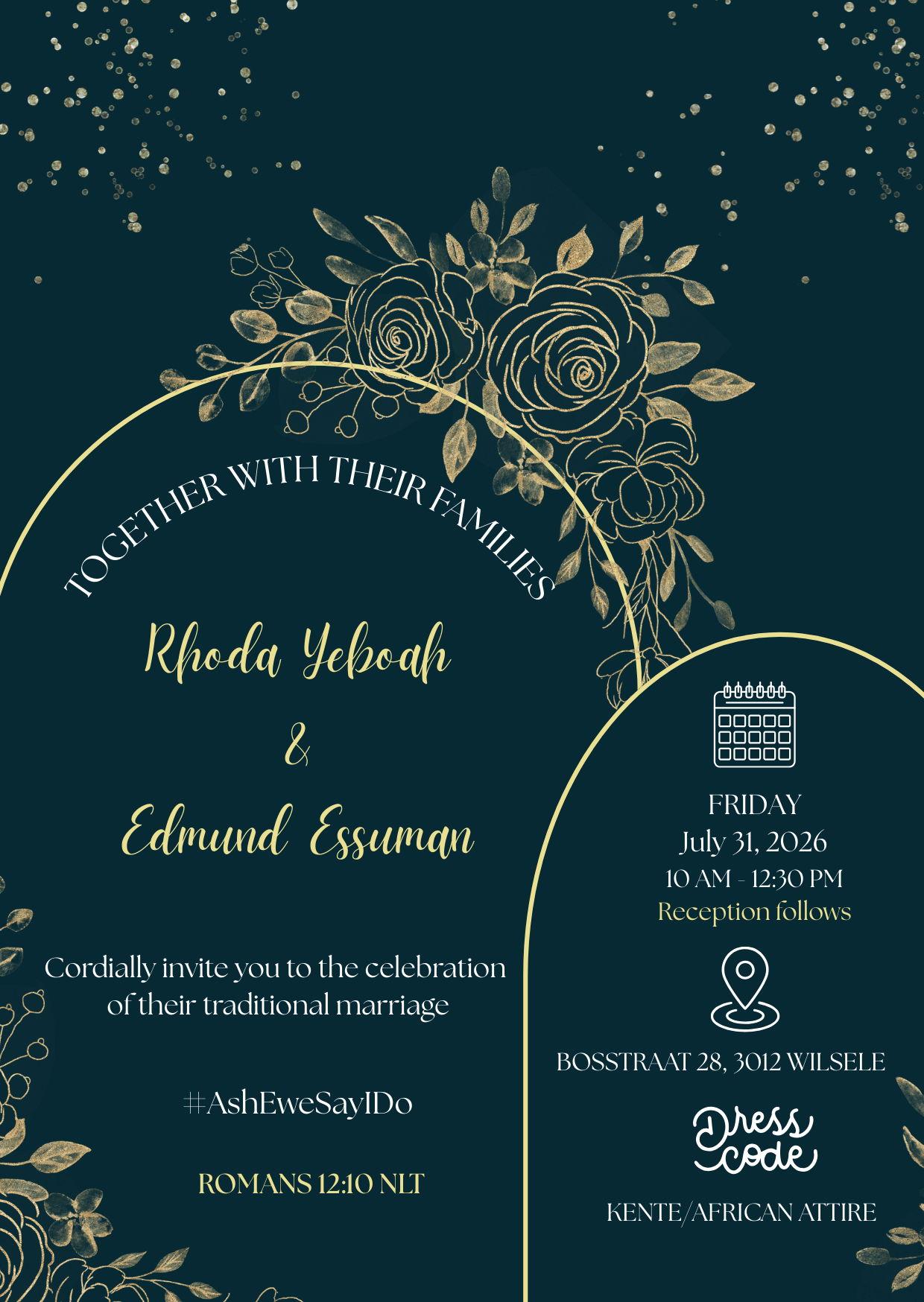 The Wedding Website of Edmund Essuman and Rhoda Yeboah